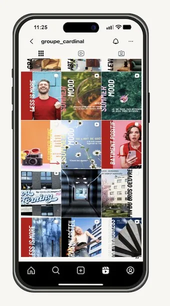 Agent IA de marque Cardinal sur mobile